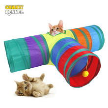 Cawayi Kennel Cat Tunnel Pet Tube Collapsible Play Toy Indoor Outdoor Kitty Puppy Toys for Puzzle Exercising Hiding Training 2024 - buy cheap