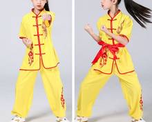 UNISEX high quality kids embroidery dragon kung fu wushu clothing tai chi taiji uniforms wushu martial arts competition suits 2024 - buy cheap