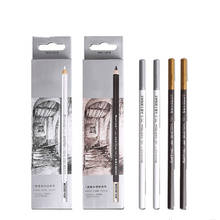 3PCS/Set Artist Sketch Charcoal Pencils - White, Brown, Black Color, 4.0mm Refill, Charcoal Drawing Pencils Painting Art Supply 2024 - buy cheap