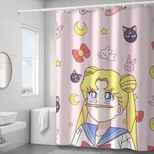  Luna Anime Shower Curtains Waterproof  Shower Curtain Bathroom Polyester 3D Girls Boys 2024 - buy cheap