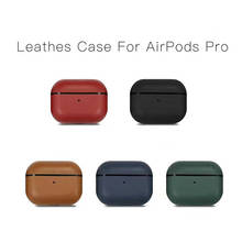 Funda protectora de cuero para Apple AirPods Pro, funda de auriculares inalámbricos con Bluetooth, bolsa de carga, accesorios de luz LED 2024 - compra barato