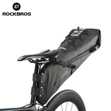ROCKBROS Водонепроницаемая велосипедная сумка, светоотражающая, большая емкость, складная, задняя, велосипедная сумка, MTB, сумка, рюкзак 2024 - купить недорого