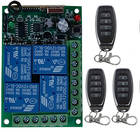 Interruptor de luz 10a com controle remoto, sem fio, módulo de receptor e transmissor de saída de rádio, abridor para porta de garagem, corrente de 12v, 24v, 4 canais - especificações