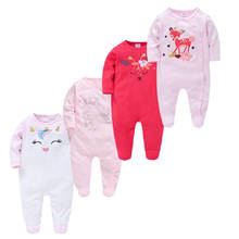 Kavkas baby girl rompers roupa de bebe 3 4 pcs/lot cotton cartoon print clothes autumn Newborn boy girl Pajamas Overalls 2024 - buy cheap
