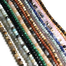 Cuentas facetadas de piedra Natural para fabricación de joyas, accesorios para pulseras y collares, decoración artesanal 2024 - compra barato