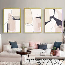 Abstract Beige Marble Geometric Canvas Paintings Poster Print Wall Art Artwork for Wall Living Room Home Decor 2024 - buy cheap