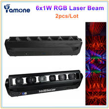 Barra de luz láser RGB 3 en 1, proyector de seis ojos con cabezal móvil, superbrillante, 1w x 6 cabezales, para DJ, Bar y Navidad, 2 unids/lote 2024 - compra barato