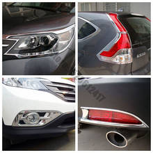 for Honda CR-V CRV 2012-2014 ABS Chrome  Front+Rear headlight Lamp Cover Front fog lamp cover trim Car styling 2024 - buy cheap