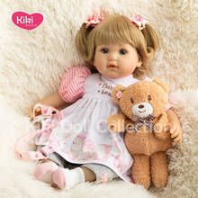 Boneca infantil com simulação reborn, corpo de algodão macio, brinquedo para bebês recém-nascidos e presente surpresa 2024 - compre barato