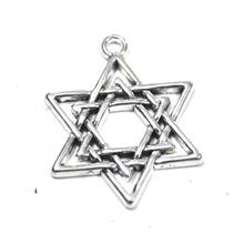 5pcs 32*25mm Antique Jewish Faith Magen David Star Charms Pendants Fit Necklace Bracelet Star of David Jewelry DIY Making 2024 - buy cheap