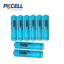 PKCELL-batería de litio ICR10440, tamaño AAA, 3,7 V, 350mAh, 10440 baterías recargables de iones de litio para faros delanteros, 8 Uds. 2024 - compra barato