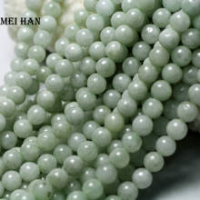 Meihan Wholesale (2strands/set) natural 6mm  Burma jade smooth round stones beads for jewelry making diy design 2024 - buy cheap