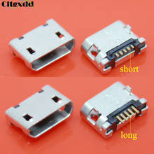 Cltgxdd-Conector Micro USB de 5 pines, conector hembra tipo B para teléfono móvil, Mini conector USB, toma de carga, boca recta, 10 Uds. 2024 - compra barato