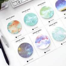 Kawaii Round Memo Note 30 Pages Portable Pocket Sticky Notes Galaxy Office Decoration Paper Memo Pad Stationery School Supplies 2024 - buy cheap