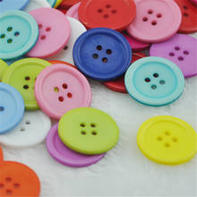 Botón de plástico de sobretodo de colores mezclados, 50 Uds., 30mm, 4 agujeros, costura artesanal, PH127 2024 - compra barato