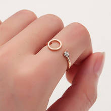 Романтические Простые Ювелирные Кольца для женщин, Свадебные обручальные кольца, лаконичный дизайн, кольцо с кристаллами и цирконием, элегантные вечерние кольца из розового золота, подарок 2024 - купить недорого