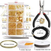 NEW A Set Jewelry Making Kit Jewelry Making Tools Box Copper Wire Spacer Beads Crimp beads Earring Hooks handmade Craft Supplies 2024 - buy cheap