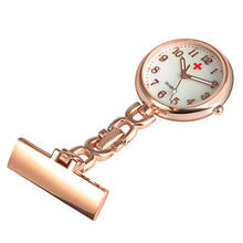Reloj de bolsillo médico para mujer, pulsera de mano con Clip de acero inoxidable, para enfermera, médico 2024 - compra barato