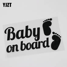 Yjzt decalque baby on board adesivo vinil 10.6cm * 17.1cm pés de bebê adesivo de carro 13c-0010 2024 - compre barato