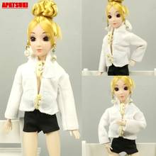 Winter Long Sleeve Warm White Coat Doll Clothes for Barbie Doll Outfits Clothes for Blythe Dolls Dollhouse Accessories Kids Toys 2024 - buy cheap