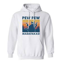 Pew Pew Madafakas T Shirt Novelty Funny Cat Vintage Crew winter Men's cotton Hoodies Funny Coat Top fleece hoodie Humor Gift 2024 - buy cheap