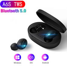 Новые беспроводные наушники Bluetooth 5,0 A6S TWS для Xiaomi Redmi Airdots, Auriculares с отменой ruido для Huawei S 2024 - купить недорого