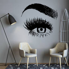Beauty salon Lash And Brows Eyes Vinyl Wall Sticker For Bedroom Living Room Make Up Salon Shop Decor Wall Decals Stickers Mural 2024 - buy cheap