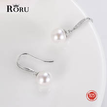 925 Sterling Silver Earring Female With Stones Jewelry For Women Dangling Baroque Natural Pearls White Wedding Earring 2024 - buy cheap
