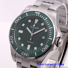 Bliger 43mm Green Dial Automatic Mechanical Mens Watch Luxury Business Calendar Clock Sapphire Glass Luminous Wristwatch Men 2024 - buy cheap