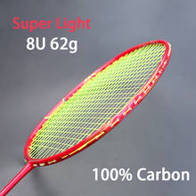 Súper ligero 8U 62-67g profesional Full Carbon bádminton raqueta ultraligera 22-30 LBS z-speed fuerza libre String bolsa 2024 - compra barato