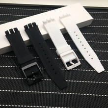 Correa de goma de silicona para reloj, accesorio de calidad superior para buceo, color blanco y negro, 20mm x 24mm, 200 2024 - compra barato