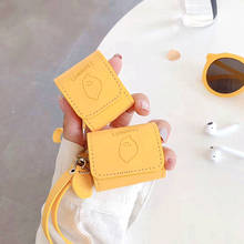 Funda de cuero con forma de fruta amarilla y limón para Airpods 3 Pro, caja de carga inalámbrica con Bluetooth, cubierta protectora para auriculares 2024 - compra barato