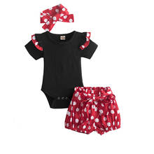 Baby Girls Polka Dots Sets 1 2 Years Old Birthday Party Costume Romper Tops Shorts Pants 3PCS Infant 12M 24M Clothing Outfits 2024 - buy cheap
