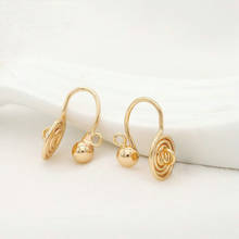 9*15MM 14K Gold Plated Brass Round Shape Earrings Clips High Quality Diy Jewelry Findings Accessories 2024 - buy cheap
