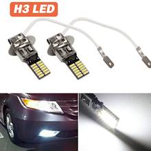 2pcs H3 LED Fog Light Headlight Bulbs Car Driving Lamp Kit DRL White High Power DC 12V Car Bulb 2024 - buy cheap