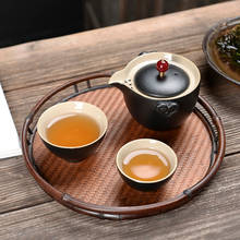 Cerâmica yaobian viagem conjunto de chá incluem 1 pote 2 xícara, alta qualidade elegante gaiwan, bonito fácil bule chaleira, kung fu teaset 2024 - compre barato