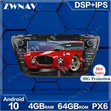Reproductor Multimedia PX6 para coche, dispositivo con Android 10,0, 4 + 64GB, Radio Navi, estéreo, IPS, pantalla táctil, unidad principal, para Suzuki s-cross SX4 2014-2017 2024 - compra barato