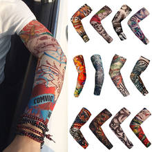 1Pcs Trendy Men Women New high Elastic Fake Temporary Tattoo Sleeve Designs Summer sunscreen Body Arm Warmers UV 2024 - buy cheap