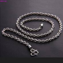 BOCAI-collar de plata de ley 925 para hombre, cadena cuadrada de 4mm, estilo clásico tailandés, cadena de clavícula 2024 - compra barato