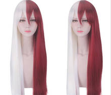 Мой герой Академия Тодороки шото женский сексуальный длинный парик косплей костюм боку нет героев Академия красные и белые волосы парики C112 2024 - купить недорого