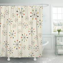 60S Mid Century Absctract Geometric Pattern Space Retro 1950S Shower Curtain Waterproof 72 x 78 inches Set with Hooks 2024 - buy cheap