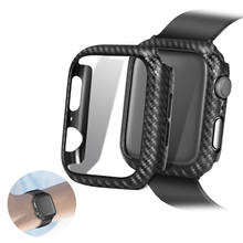 Cover For Apple watch case 44mm 40mm iWatch 42mm 38mm Carbon fiber Protector Bumper Apple watch series 6 5 4 3 2 SE Accessories 2024 - buy cheap
