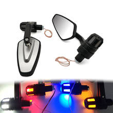 Espejo para manillar de motocicleta, luz LED de giro para MOTO BREVA 750, CALIFORNIA Custom/TouRing/Classic, ELDORADO GRISO 2024 - compra barato