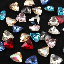 Mix Colorful Triangles Nail Rhinestones For Nails Art Decorations Crystal Glass Stone Manicure 3D Shiny Strass Gem 2024 - buy cheap