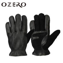 OZERO Black Motorcycle Gloves Summer Genuine Goatskin Motocross Motorbike Biker Racing Riding Motor Moto sport Outdoor Gloves 2024 - buy cheap