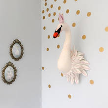 Cisne bonito decoração da parede animal cabeça brinquedos crianças berçário menina quarto arte decoração artesanal cisne recheado boneca aniversário presente de casamento 2024 - compre barato