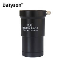 Daytson lente de barra 3x, maciça inteiramente preta revestida com vidro óptico de rosca embutida para telescópio padrão, 1.25 polegadas 2024 - compre barato