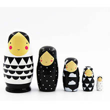 5pcs /set Russian Nesting Dolls Russian Wooden Matryoshka Doll Stacking Wooden Nesting Dolls Matryoshka Set Collectible Craft 2024 - buy cheap