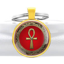 Antique Ankh Ancient Egypt Symbol Glass Cabochon Pendant Key Chain Classic Men Women  Jewelry Gifts Key Rings 2024 - buy cheap