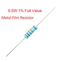 50pcs Metal Film Resistor 1% +1% -1% 1/2W 0.5W 0.1R-1M 1K 2.2K 4.7K 5.1K 6.8K 10K 15K 22K 47K 100K Ohm Resistance Diy Electronic 2024 - buy cheap